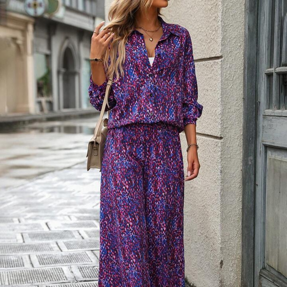 SHEIN purple, silky set